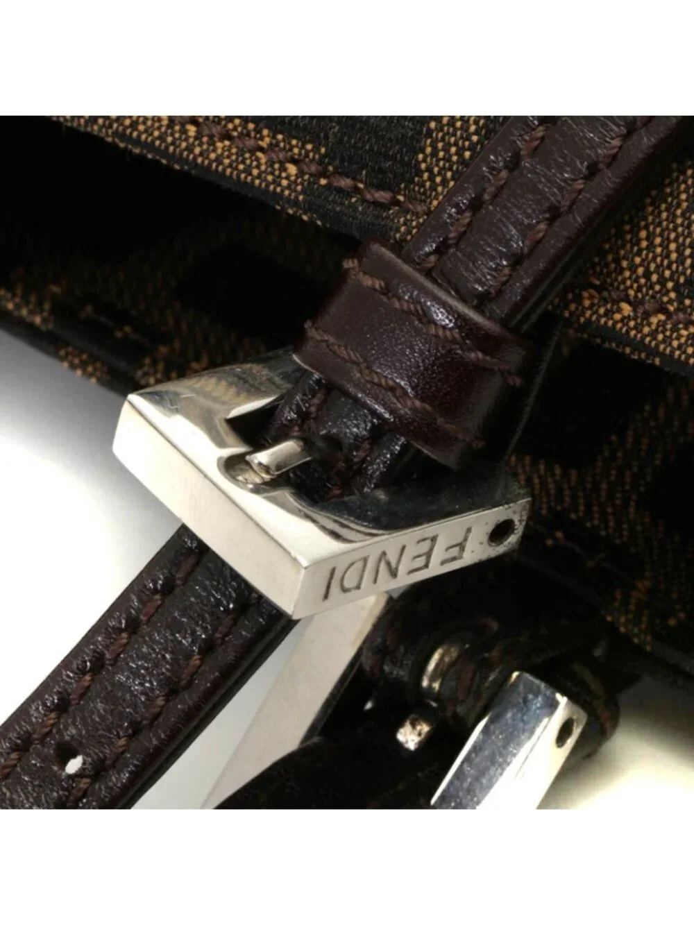 Fendi Zucca Tote Beige Dark Brown